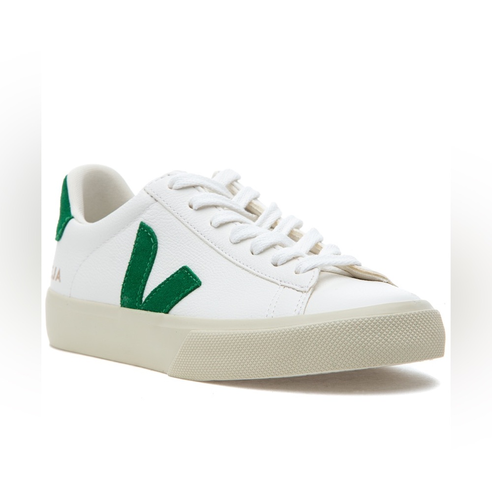 NEW Veja Campo White and Green Sneakers Size 35 / US 4